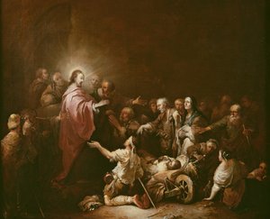 Jesús bendiciendo a los enfermos